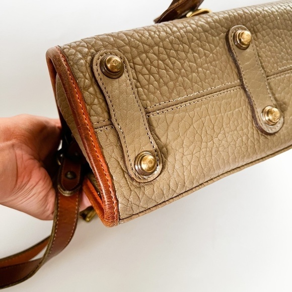 VINTAGE DOONEY & BOURKE Leather Crossbody Brown Tan Purse - Picture 5 of 8